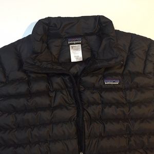 Men's Patagonia Black Down Vest - Large